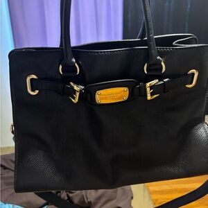 Black Leather Michael Kors Handbag